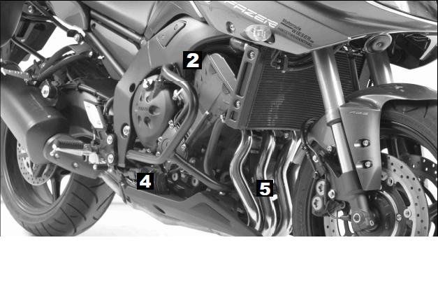 Hepco&Becker Valbeugel zwart voor Yamaha FZ8 vanaf 2010 tot 2016