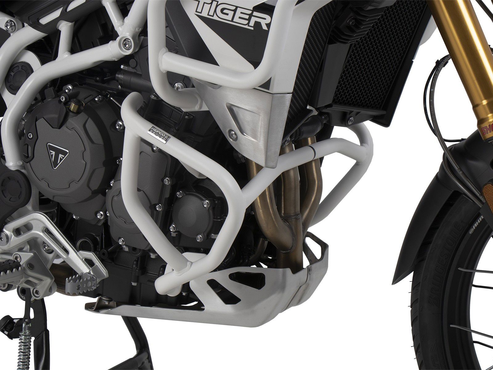 Hepco&Becker Valbeugel wit voor Triumph Tiger 850 Sport vanaf 2021