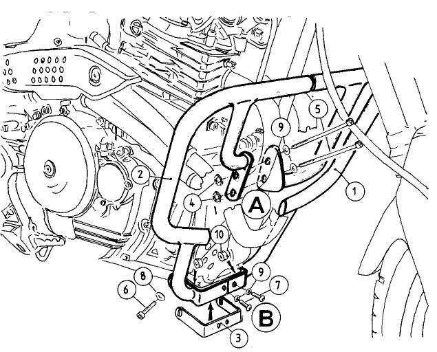 Hepco&Becker Valbeugel zwart voor Honda FMX650 vanaf 2005 tot 2007