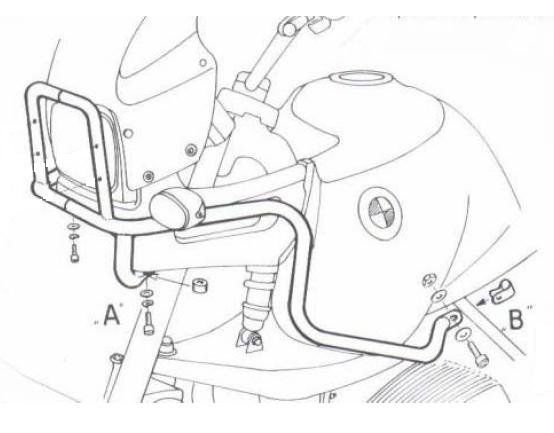 Hepco&Becker Valbeugel (tank + kopl.besch.) chroom voor BMW R850 vanaf 1998 tot 2000 / 1100GS vanaf 1994 tot 1999