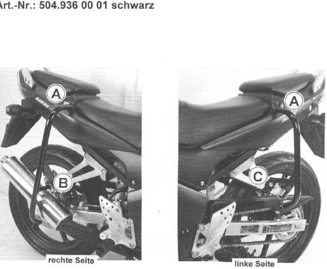Hepco&Becker Valbeugel achterzijde zwart voor Honda CBR125R vanaf 2007 tot 2010