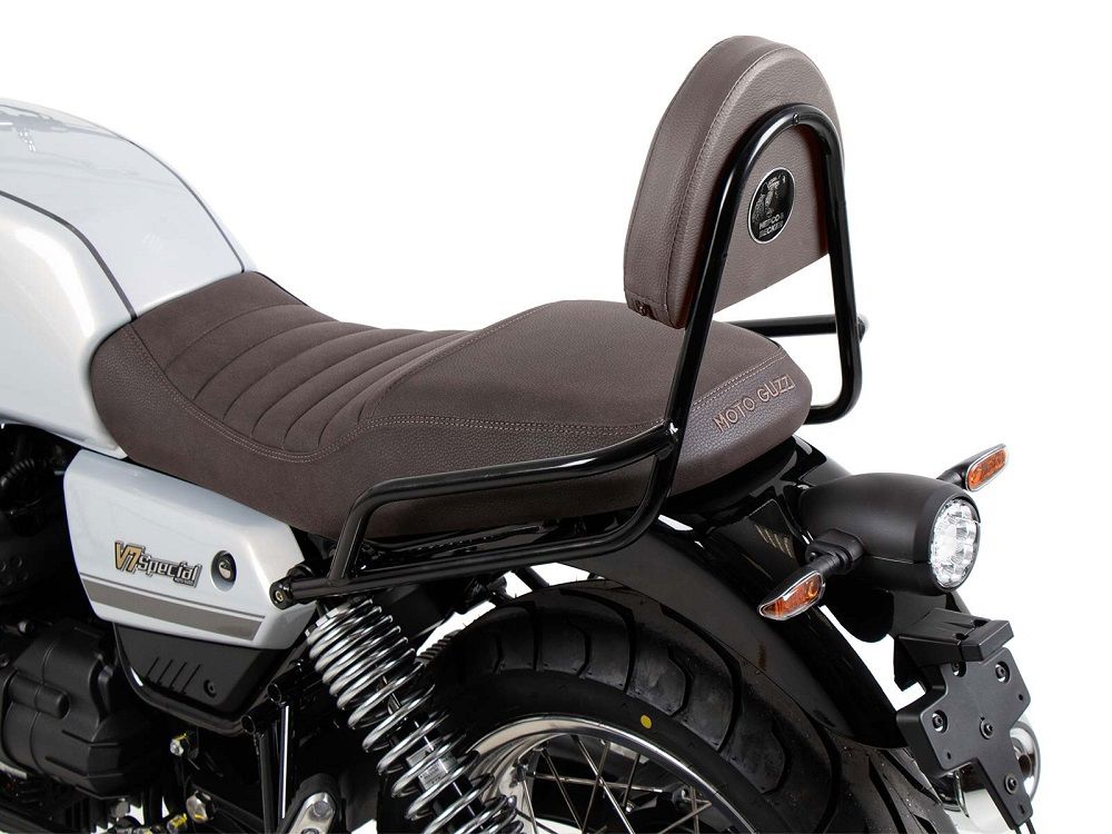 Hepco&Becker Sissybar zonder rekje zwart voor/bruin Moto Guzzi V7 Special / Stone / Stone Centenario vanaf 2021