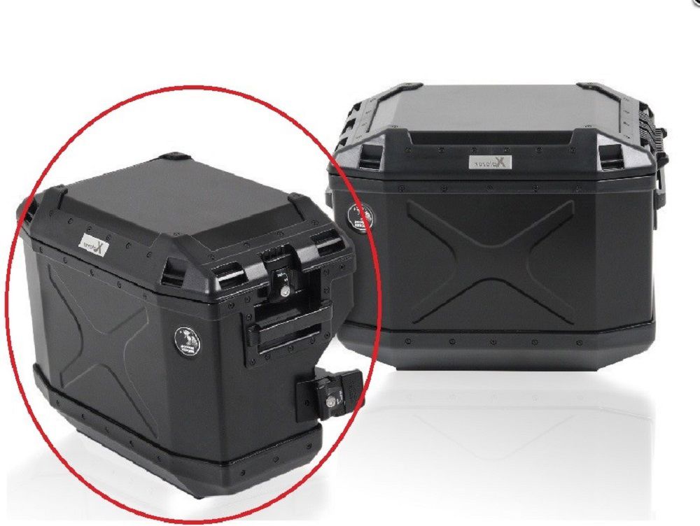 Hepco&Becker Xplorer zwart zijkoffer links 37 liter Cutout uitvoering