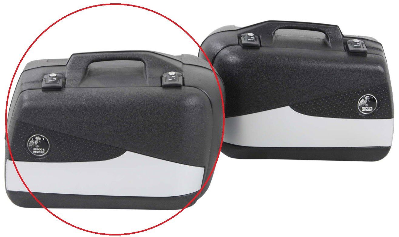 Hepco&Becker Junior Flash 40L zilver losse rechter koffer