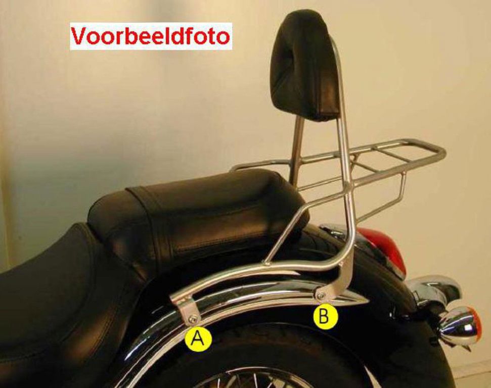 Hepco&Becker Sissybar met rekje chroom voor Kawasaki ZL600 ELIMINATOR vanaf 1995 tot 1996