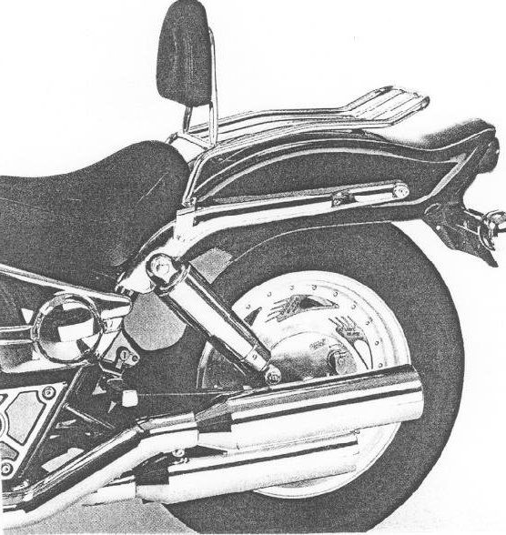 Hepco&Becker Solorack met rugsteun chroom voor Suzuki VZ800 Marauder