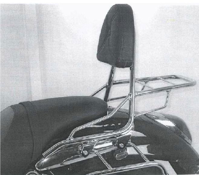 Hepco&Becker Sissybar met rekje chroom voor Suzuki M1600 Intruder/ VZ1600