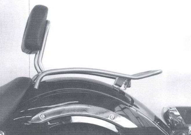 Hepco&Becker Solorack met rugsteun chroom voor Yamaha XVS125/ XVS250