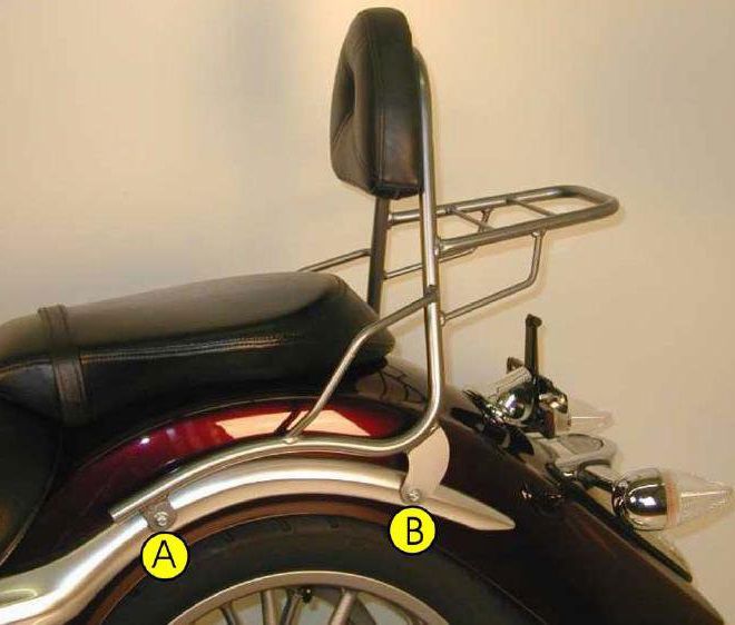 Hepco&Becker Sissybar met rekje chroom voor Yamaha XV1900 Midnight Star