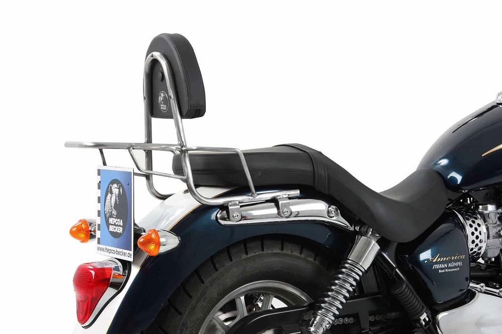 Hepco&Becker Sissybar met rekje chroom voor Triumph Bonneville Amerika / Speedmaster vanaf 2011 tot 2017