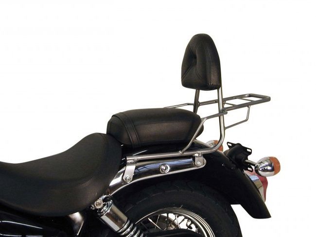 Hepco&Becker Sissybar met rekje chroom voor Triumph BONNEVILLE AMERICA vanaf 2001 tot 2010 en Speedmaster vanaf 2003 tot 2005