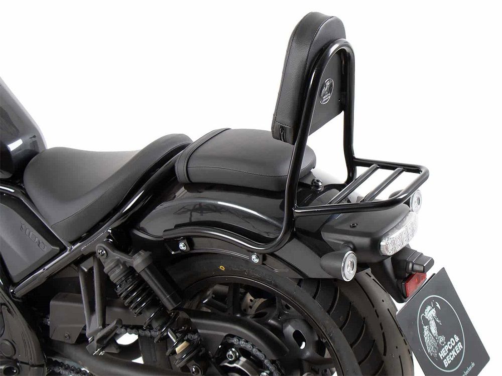 Hepco&Becker Sissybar met rekje zwart voor Hepco&Becker Honda CMX1100 Rebel vanaf 2021