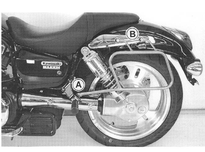 Hepco&Becker Tassendragers standaard chroom voor Kawasaki VN1500/1600 MEAN STREAK