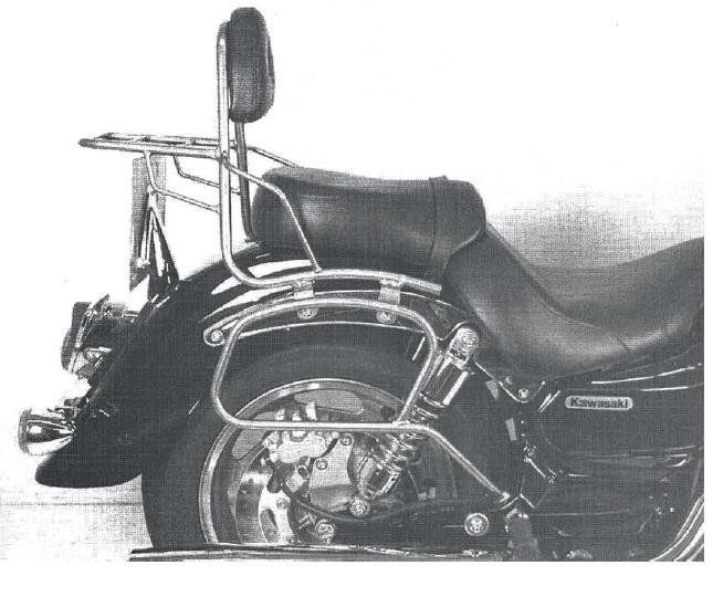 Hepco&Becker Tassendragers standaard chroom voor Kawasaki VN1600 CLASSIC vanaf 2003