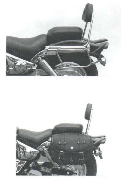 Hepco&Becker Tassendragers standaard chroom voor Suzuki VZ800 Marauder