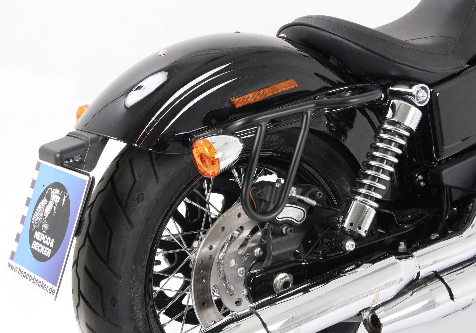 Hepco&Becker Tassendragers Cutout zwart voor Harley Davidson Street Bob