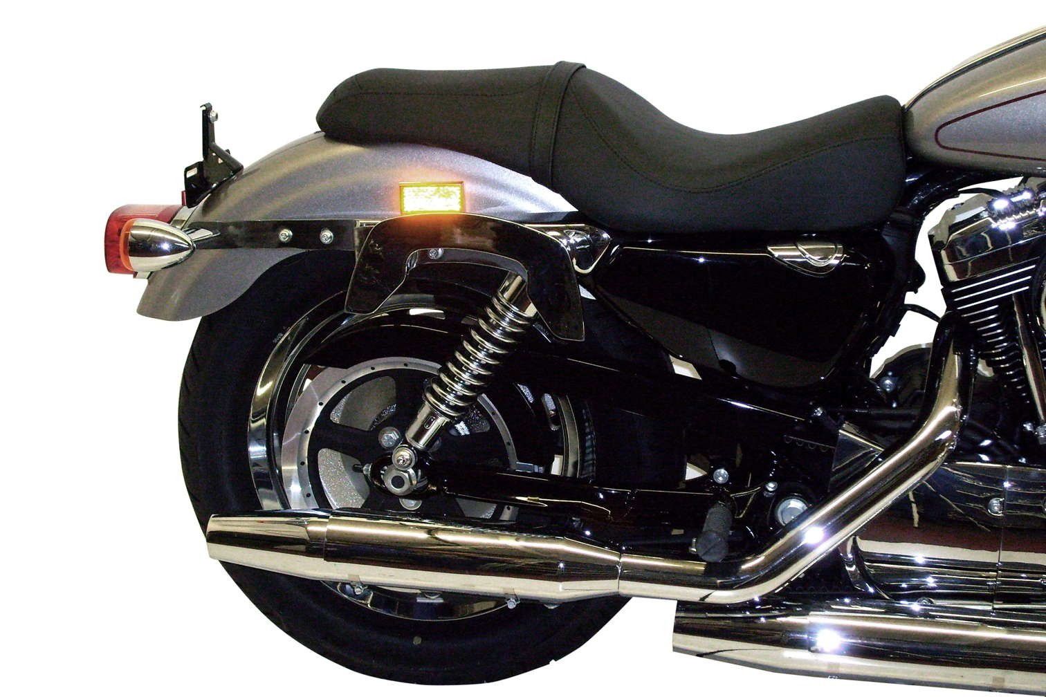 Hepco & Becker C-Bow tassendrager set chroom voor voor diverse Harley Davidson modellen