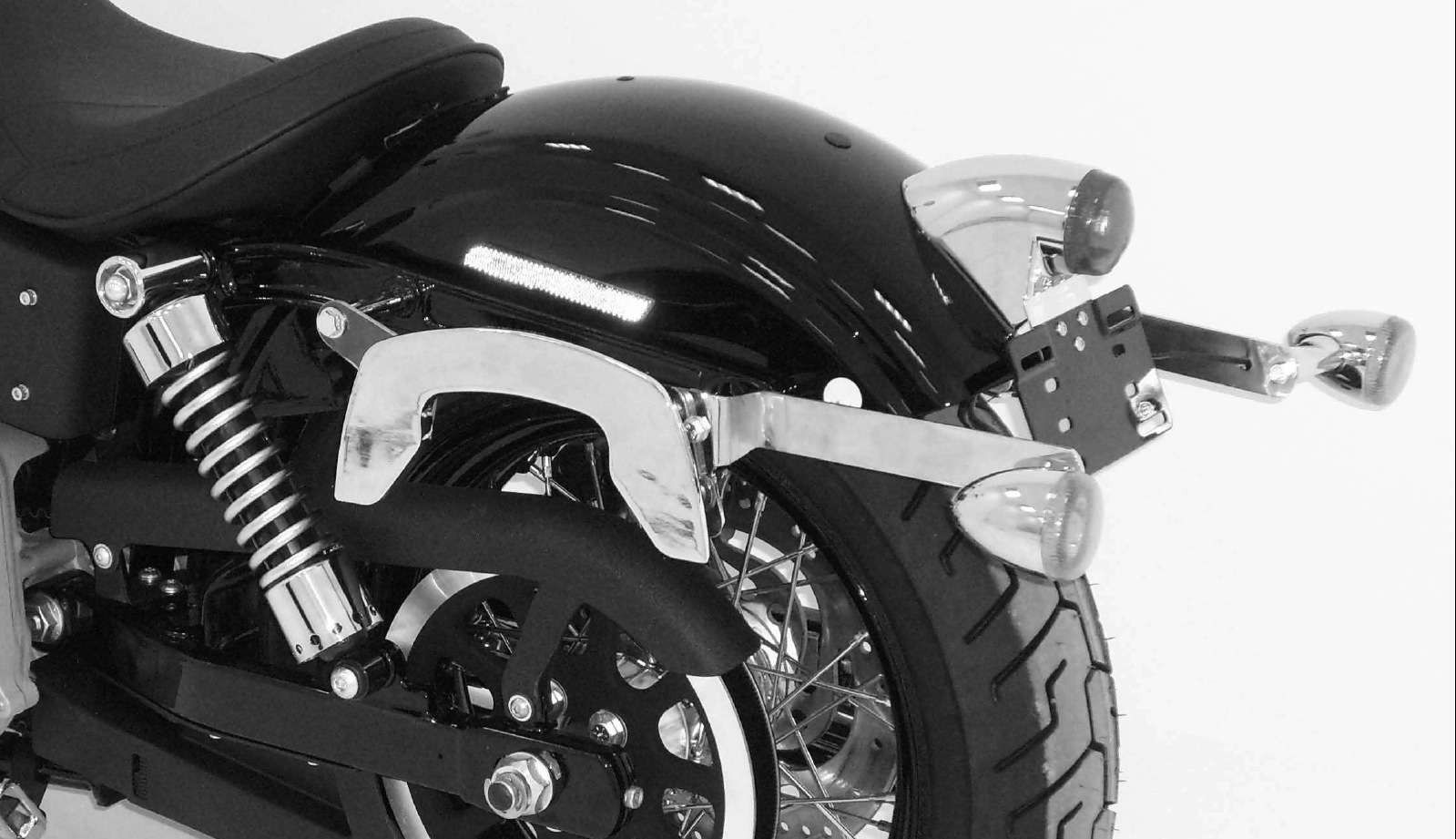 Hepco & Becker C-Bow tassendrager set chroom voor Harley Davidson Street Bob