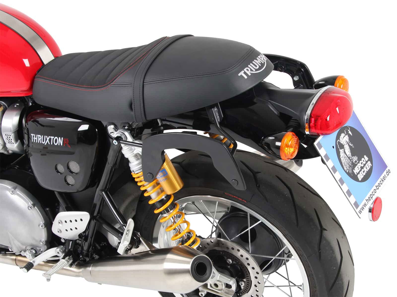 Hepco & Becker C-Bow tassendrager set zwart voor Triumph Thruxton/R1200 vanaf 2016