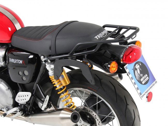 Hepco & Becker C-Bow tassendrager set chroom voor Triumph Thruxton/R1200 vanaf 2016