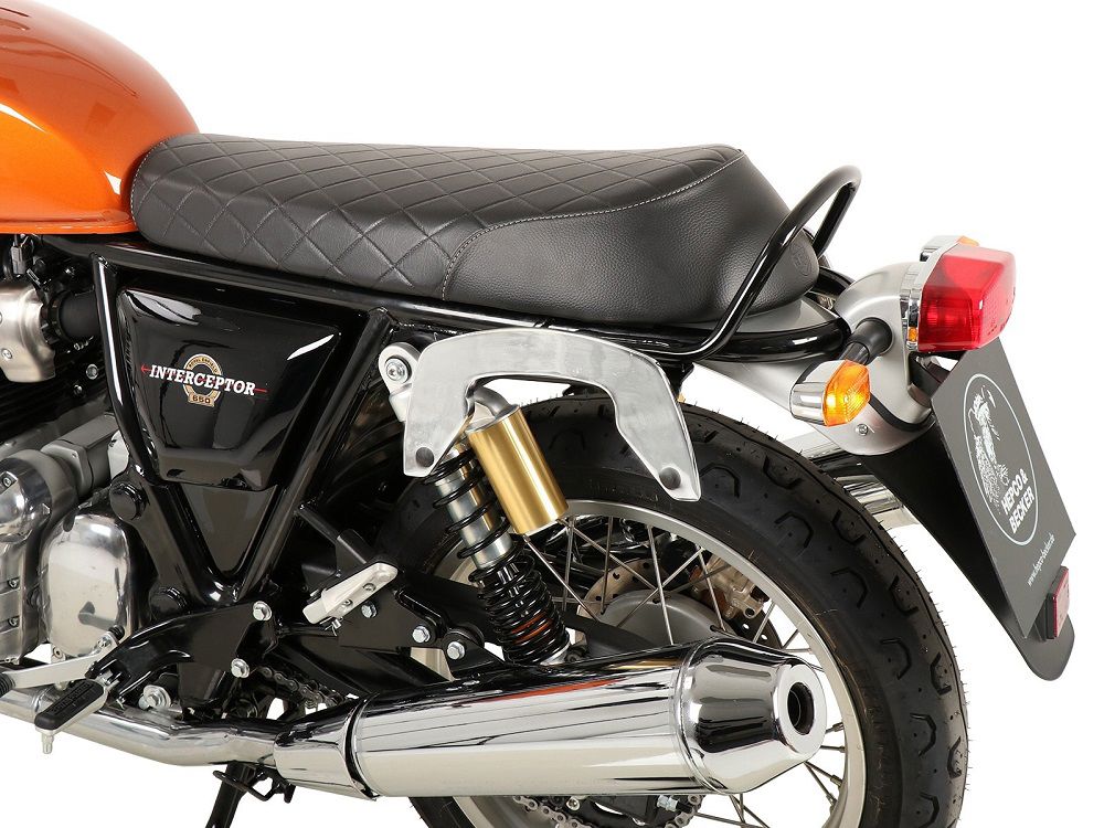 Hepco & Becker C-Bow tassendrager set chroom voor Royal Enfield Interceptor modellen vanaf 2018 tot 2021