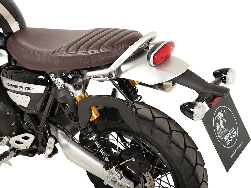 Hepco & Becker C-Bow tassendrager set LINKS zwart voor Triumph Scrambler 1200 XE vanaf 2019