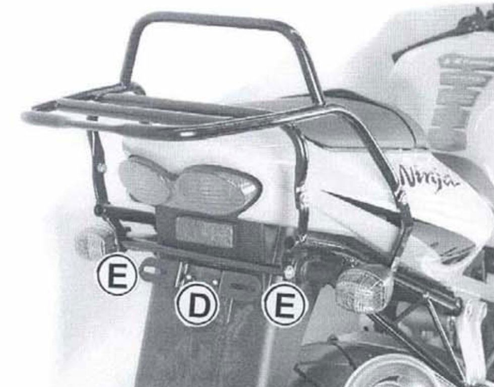 Hepco & Becker Topdrager zwart voor Kawasaki ER5 vanaf 2001 tot 2005