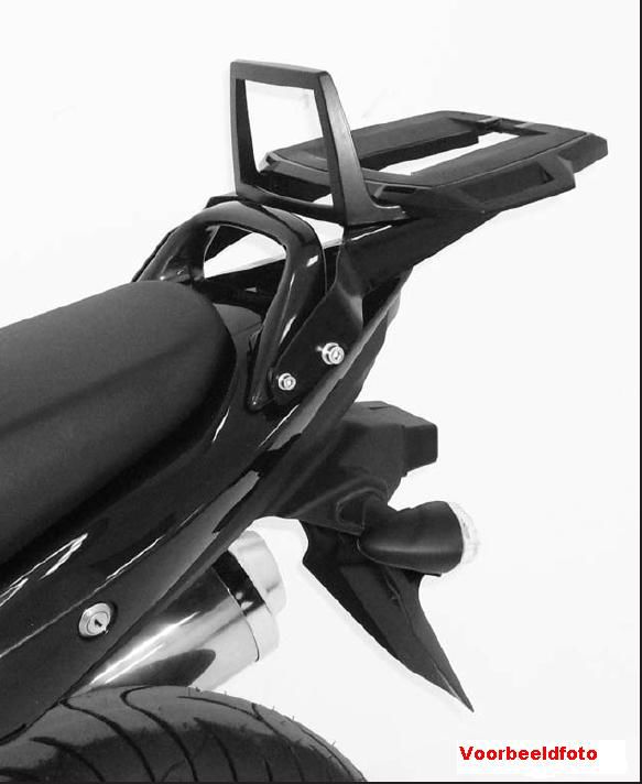 Hepco&Becker Topdrager Alurack zwart voor Suzuki GSF1200N/ S BANDIT vanaf 2001 tot 2005