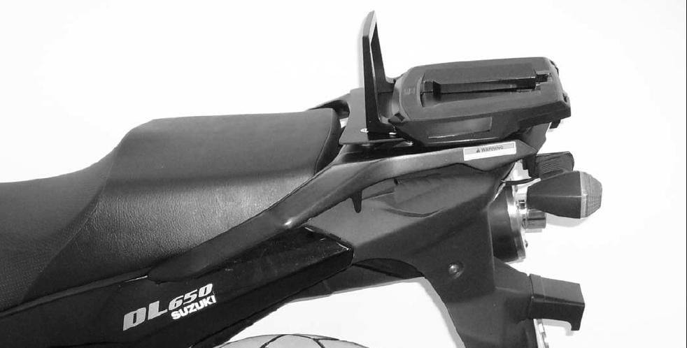 Hepco&Becker Topdrager Alurack zwart voor Suzuki DL650/ ABS vanaf 2004 tot 2011
