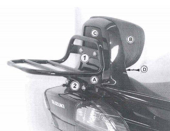 Hepco & Becker Topdrager zwart voor Suzuki AN 250 / 400 vanaf 2003 tot 2006-