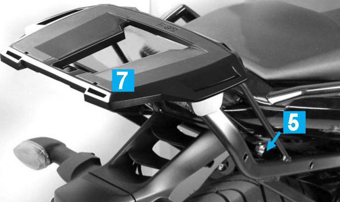 Hepco&Becker Topdrager Alurack zwart voor Yamaha FZ1 Fazer 2006 tot 2015