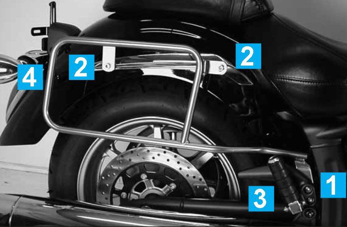 Hepco & Becker Topdrager zwart voor Yamaha XJR1300 2007