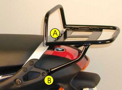 Hepco & Becker Topdrager zwart voor BMW K1200RS / K1200GT vanaf 2003 tot 2005