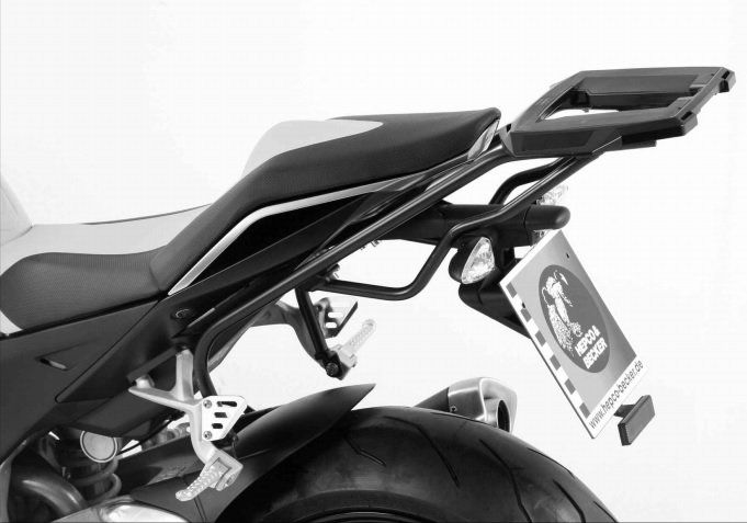 Hepco&Becker Topdrager Alurack zwart voor Aprilia TUONO V4R vanaf 2011 tot 2014 Tuono V4RR vanaf 2015