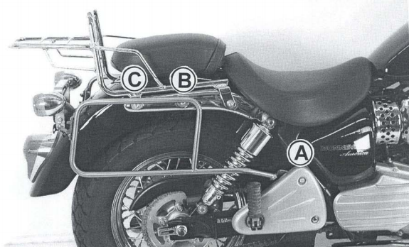 Hepco&Becker Topdrager chroom voor Triumph Bonneville Amerika vanaf 2001 tot 2010 / Speedmaster vanaf 2003 tot 2005