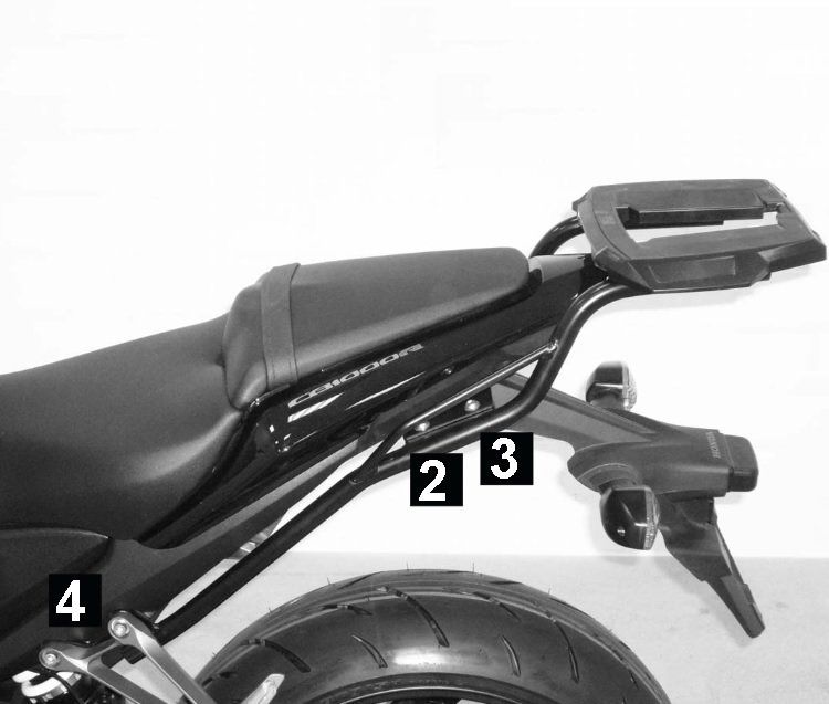 Hepco&Becker Topdrager Alurack zwart voor Honda CB1000R vanaf 2008