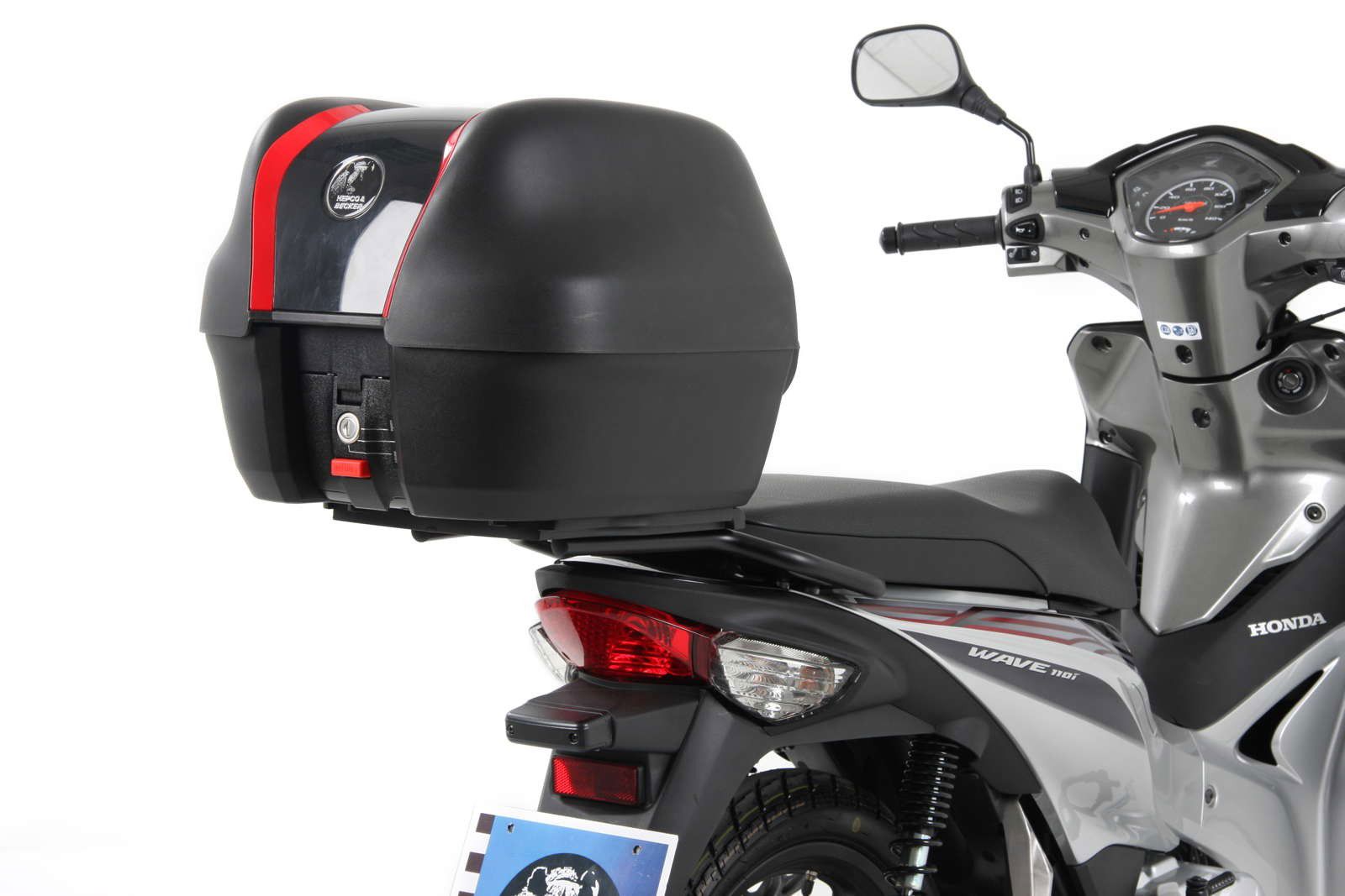 Hepco&Becker Topdrager zwart voor Honda WAVE 110i inclusief TC30 journey