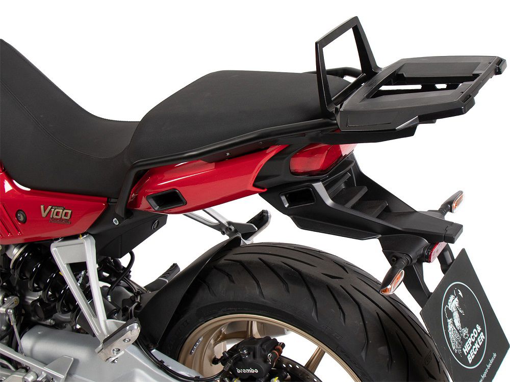 Hepco&Becker Topdrager Alurack zwart voor Moto Guzzi V100 Mandello / S vanaf 2022