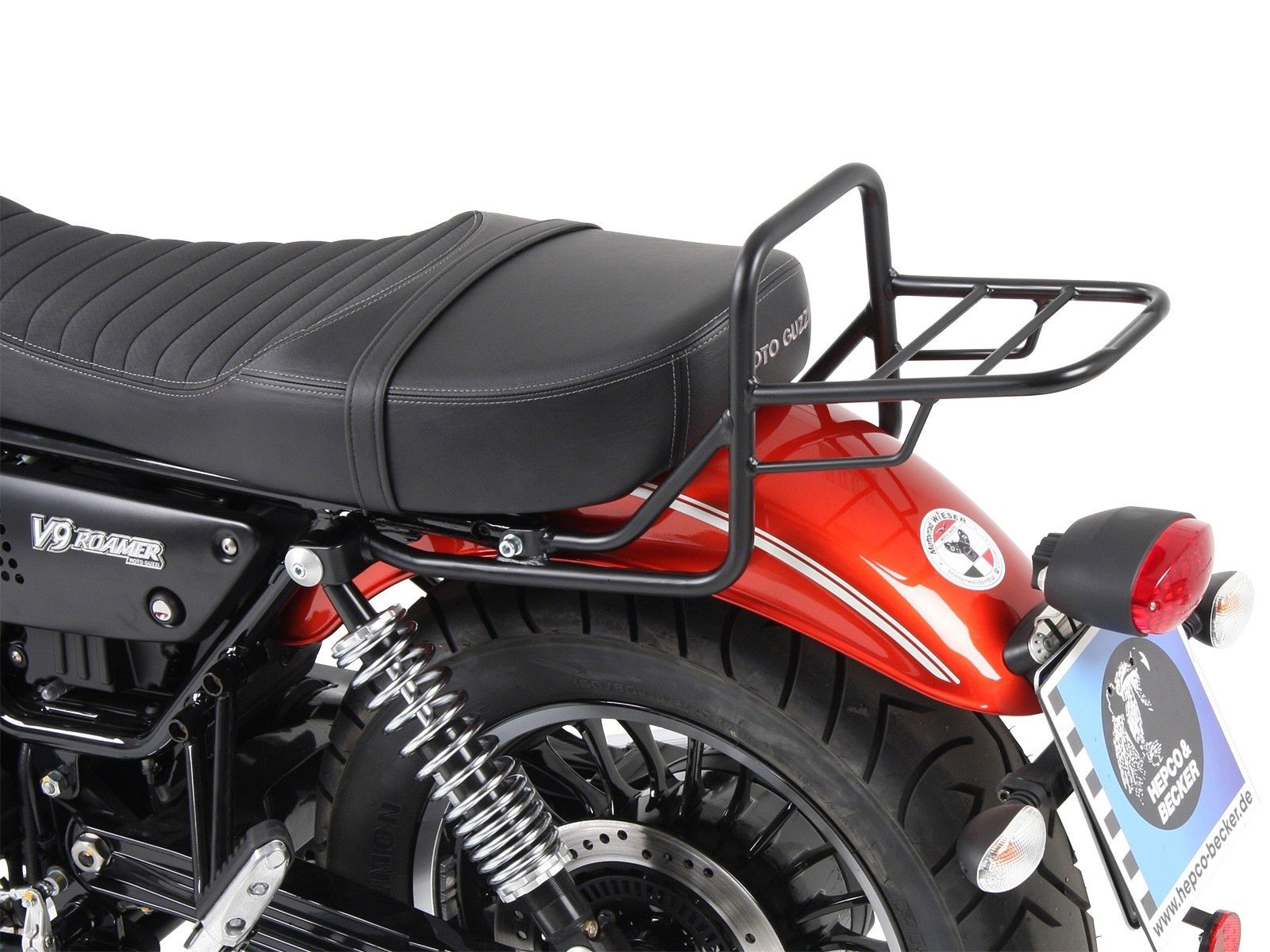 Hepco&Becker Topdrager chroom voor Moto Guzzi V9 Bobber vanaf 2016 (lang zadel)