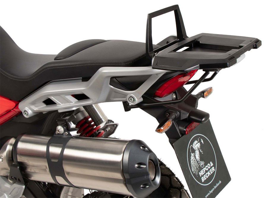 Hepco&Becker Topdrager Alurack zwart voor Moto Guzzi V85TT / Strada / Travel vanaf 2024