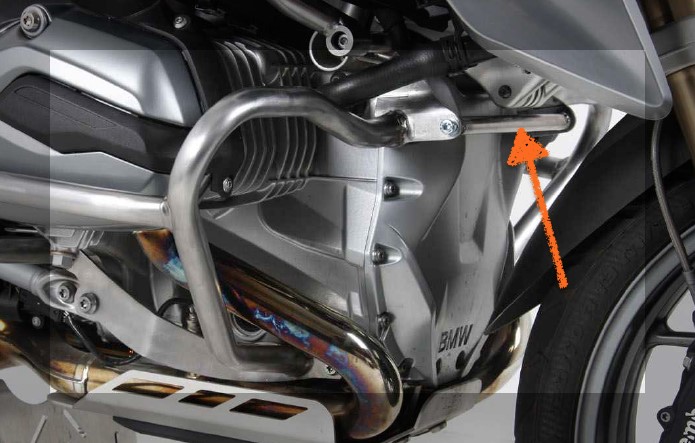 Hepco&Becker Valbeugel verbindingsbeugel RVS BMW R1200GS LC vanaf 2013