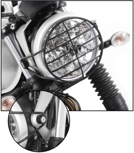 Hepco&Becker Koplamp grill voor Triumph Street Twin vanaf 2016 tot 2022 / Speed Twin 900 vanaf 2022