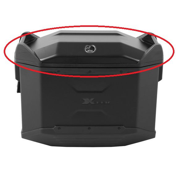 Hepco&Becker Deksel Jet black voor Xceed 38Liter zijkoffer