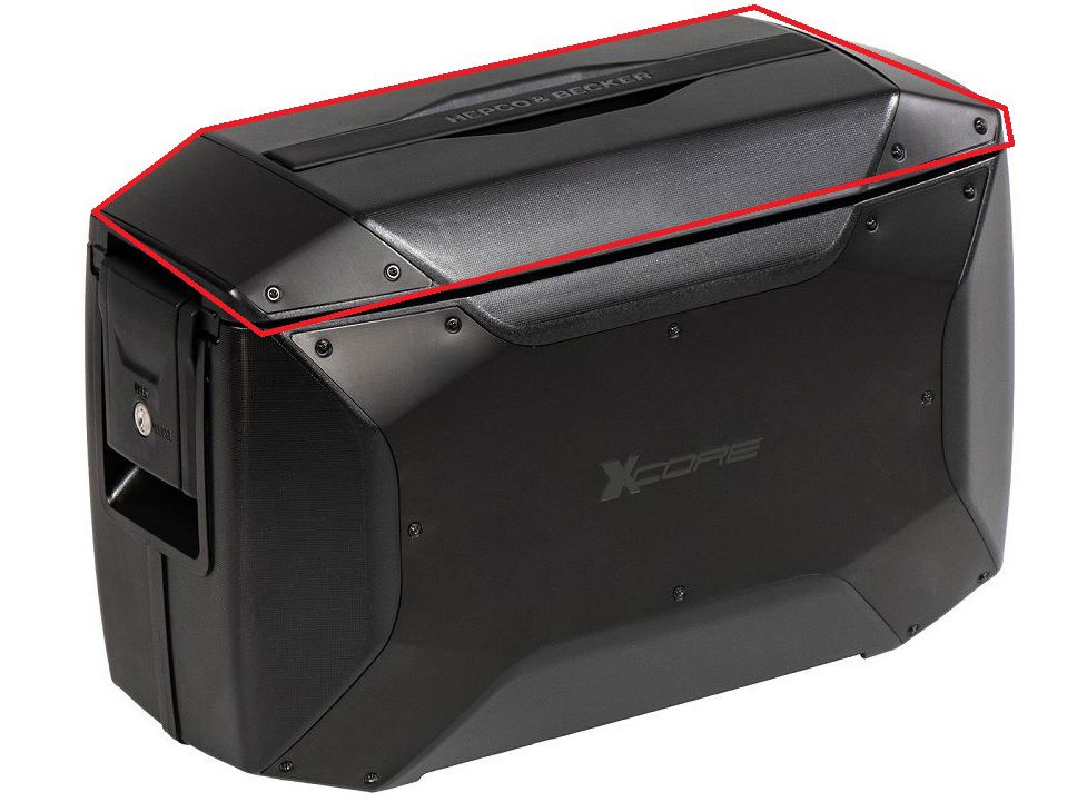 Hepco&Becker Deksel zilver voor Xplorer 30Liter zijkoffer