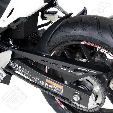 Barracuda Achterspatbord Honda CB 500F mat zwart + kettingkast alu zwart 2013-2017