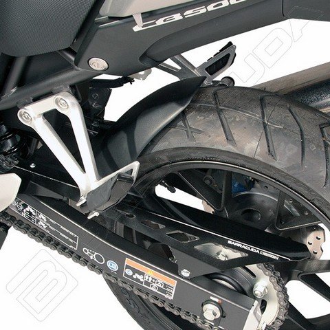 Barracuda Achterspatbord Honda CB500X mat zwart + kettingkast alu zwart 2014-2018