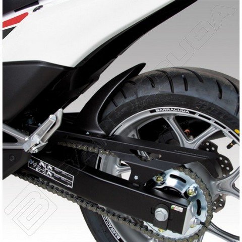 Barracuda Achterspatbord Honda NC700 / NC 750 D Integra mat zwart + kettingkast alu zwart