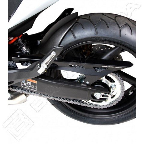 Barracuda Achterspatbord Honda CBR600F mat zwart + kettingkast alu zwart 2011-2013