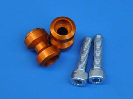 MP Bobbins alu oranje M10 x 1.5mm set