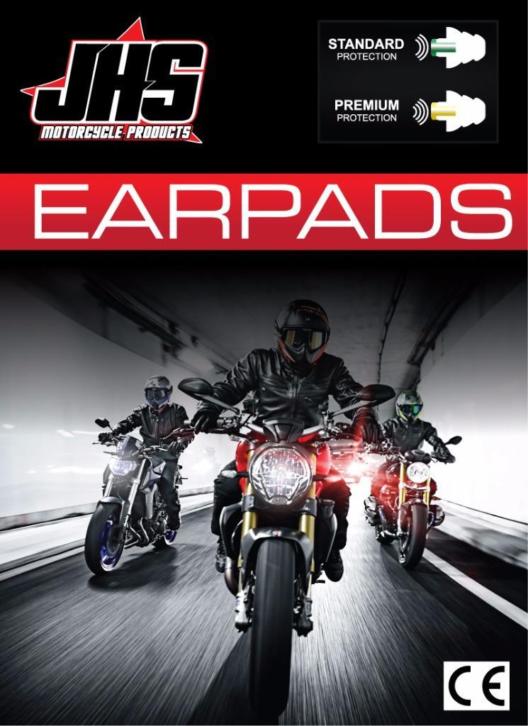 JHS Earpads gehoorbescherming voor de motorrijder